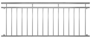 V2Aox Edelstahl Französischer Balkon, Geländer, 90×100-225cm Vorschaubild