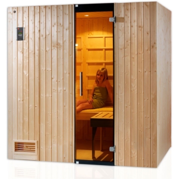 weka Kombikabine Infrarotkabine Sauna UPPSALA inklusive Ofen günstig
