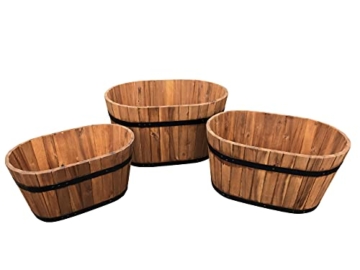 Click-Deck Products » Holzwannen-Set, oval, Holzbadewanne für Kinder