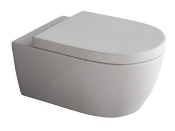 Design Hänge WC » Spülrandlose Toilette mit Softclose Absenkautomatik