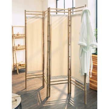 Paravent ‚Bambus‘ 180×180 cm braun, Raumteiler, Sichtschutz, Spanische Trennwand