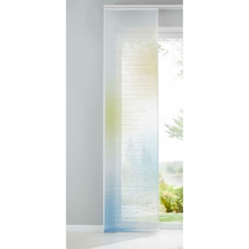 Shangrila – Flächenvorhang Istanbul Farbverlauf transparent Schiebegardine Raumteiler Voile JacquardHxB 245×60 cm Gelb Grün Blau, 10000147