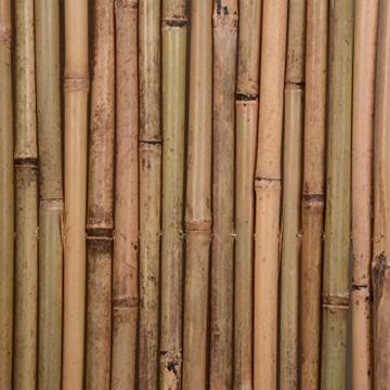 UNUS Sichtschutz aus Bambus 80x500cm, Bambusmatte Sichtschutzmatte Windschutz Zaun für Garten Balkon Terrasse - 4